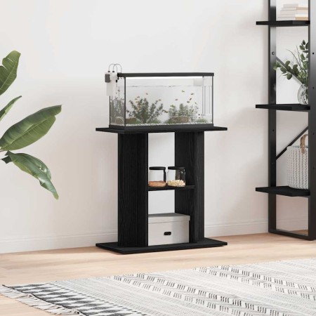 Soporte para acuario de madera de roble negro 60x30x60 cm de , Soportes para acuarios - Ref: Foro24-862148, Precio: 38,93 €, ...