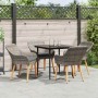 Conjunto de Comedor de Jardín 5 pcs Gris ratán sintético en Mesas de jardín | Comprar online en Foru.es