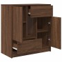 Aparador con cajones y puertas roble marrón 70,5x34x74,5 cm de , Aparadores - Ref: Foro24-861847, Precio: 103,85 €, Descuento: %