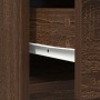 Aparador con cajones y puertas roble marrón 70,5x34x74,5 cm de , Aparadores - Ref: Foro24-861847, Precio: 103,85 €, Descuento: %