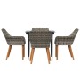 Conjunto de Comedor de Jardín 5 pcs Gris ratán sintético en Mesas de jardín | Comprar online en Foru.es