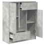 Aparador con cajones y puertas gris hormigón 73x31x90 cm de , Aparadores - Ref: Foro24-861853, Precio: 93,69 €, Descuento: %