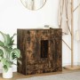 Aparador con cajones y puertas roble ahumado 70,5x34x74,5 cm de , Aparadores - Ref: Foro24-861845, Precio: 93,32 €, Descuento: %