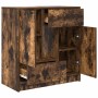 Aparador con cajones y puertas roble ahumado 70,5x34x74,5 cm de , Aparadores - Ref: Foro24-861845, Precio: 93,32 €, Descuento: %