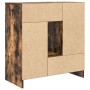 Aparador con cajones y puertas roble ahumado 70,5x34x74,5 cm de , Aparadores - Ref: Foro24-861845, Precio: 93,32 €, Descuento: %