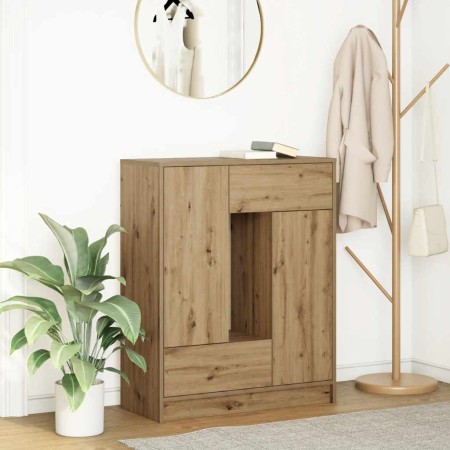 Aparador con cajones y puertas roble artesanal 73x31x90 cm de , Aparadores - Ref: Foro24-861858, Precio: 94,07 €, Descuento: %