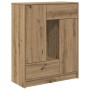 Aparador con cajones y puertas roble artesanal 73x31x90 cm de , Aparadores - Ref: Foro24-861858, Precio: 94,07 €, Descuento: %
