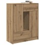 Aparador con cajones y puertas roble artesanal 73x31x90 cm de , Aparadores - Ref: Foro24-861858, Precio: 94,07 €, Descuento: %