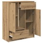 Aparador con cajones y puertas roble artesanal 73x31x90 cm de , Aparadores - Ref: Foro24-861858, Precio: 94,07 €, Descuento: %