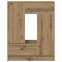 Aparador con cajones y puertas roble artesanal 73x31x90 cm de , Aparadores - Ref: Foro24-861858, Precio: 94,07 €, Descuento: %