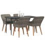 Conjunto de Comedor de Jardín 5 pcs Gris ratán sintético en Mesas de jardín | Comprar online en Foru.es