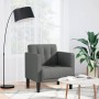 Sillón con reposabrazos de tela gris oscuro 53 cm de , Sillones - Ref: Foro24-4100544, Precio: 107,79 €, Descuento: %