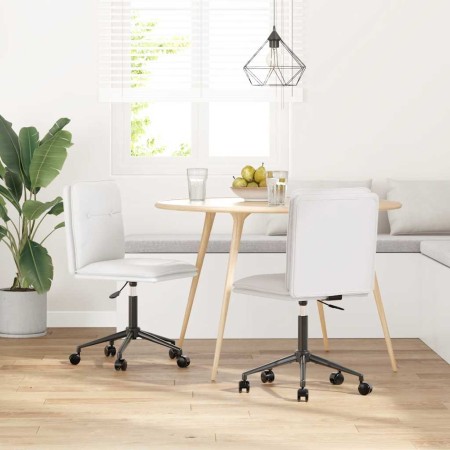 Sillas de comedor 2 unidades cuero sintético blanco de , Sillas de comedor - Ref: Foro24-3315425, Precio: 120,02 €, Descuento: %