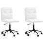 Sillas de comedor 2 unidades cuero sintético blanco de , Sillas de comedor - Ref: Foro24-3315425, Precio: 120,02 €, Descuento: %