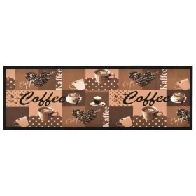 Alfombra de cocina lavable Coffee marrón 60x300 cm de vidaXL, Felpudos - Ref: Foro24-315972, Precio: 60,29 €, Descuento: %