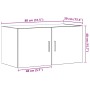 Armario de pared de madera ingeniería roble negro 80x39x40 cm de , Estantes y estanterías - Ref: Foro24-862012, Precio: 66,51...