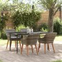 Conjunto de Comedor de Jardín 5 pcs Gris ratán sintético en Mesas de jardín | Comprar online en Foru.es
