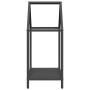Leñero negro 40x25x60 cm Acero laminado en frío de , Bolsas y soportes de leña - Ref: Foro24-864291, Precio: 32,69 €, Descuen...