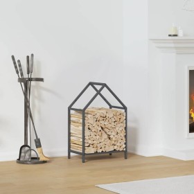 Leñero antracita 40x25x60 cm Acero laminado en frío de , Bolsas y soportes de leña - Ref: Foro24-864293, Precio: 33,15 €, Des...
