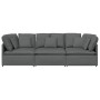 Sofá modular con cojines de tela gris oscuro de , Sofás - Ref: Foro24-3321268, Precio: 533,11 €, Descuento: %