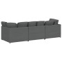 Sofá modular con cojines de tela gris oscuro de , Sofás - Ref: Foro24-3321268, Precio: 533,11 €, Descuento: %
