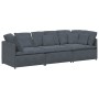 Sofá modular con cojines terciopelo gris oscuro de , Sofás - Ref: Foro24-3321280, Precio: 553,31 €, Descuento: %