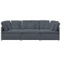 Sofá modular con cojines terciopelo gris oscuro de , Sofás - Ref: Foro24-3321280, Precio: 553,31 €, Descuento: %