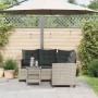 Sofá jardín forma de L con mesa y cojines ratán PE gris claro de , Sofás de exterior - Ref: Foro24-4103877, Precio: 310,76 €,...