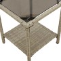 Sofá jardín forma de L con mesa y cojines ratán PE gris claro de , Sofás de exterior - Ref: Foro24-4103877, Precio: 310,76 €,...