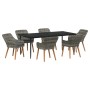 Conjunto de Comedor de Jardín 7 pcs Gris ratán sintético en Mesas de jardín | Comprar online en Foru.es