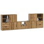 Muebles de TV 5 uds. con almacenaje "ODDA" madera maciza pino de , Muebles TV - Ref: Foro24-3365382, Precio: 283,29 €, Descue...