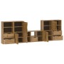 Muebles de TV 5 uds. con almacenaje "ODDA" madera maciza pino de , Muebles TV - Ref: Foro24-3365382, Precio: 283,29 €, Descue...