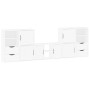 Muebles de TV 5 uds. con almacenaje "ODDA" blanco madera pino de , Muebles TV - Ref: Foro24-3365375, Precio: 288,06 €, Descue...