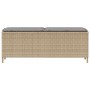 Banco de jardín con cojín beige110x30x40,5 cm ratán sintético de , Bancos de jardín - Ref: Foro24-4104157, Precio: 79,32 €, D...