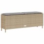 Banco de jardín con cojín beige110x30x40,5 cm ratán sintético de , Bancos de jardín - Ref: Foro24-4104157, Precio: 79,32 €, D...