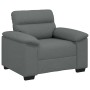 Sillón Sofá Tela Gris Oscuro 60 cm de , Sofás - Ref: Foro24-4105288, Precio: 168,53 €, Descuento: %