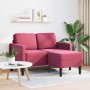 Sofá de 2 plazas con chaise longue en forma L rojo vino 125 cm de , Sofás - Ref: Foro24-4107072, Precio: 216,53 €, Descuento: %