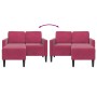 Sofá de 2 plazas con chaise longue en forma L rojo vino 125 cm de , Sofás - Ref: Foro24-4107072, Precio: 216,53 €, Descuento: %