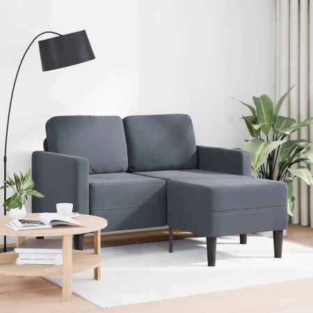 Sofá de 2 plazas con chaise longue en forma L gris oscuro 125cm de , Sofás - Ref: Foro24-4107070, Precio: 305,66 €, Descuento: %