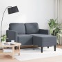 Sofá de 2 plazas con chaise longue en forma L gris oscuro 125cm de , Sofás - Ref: Foro24-4107070, Precio: 305,66 €, Descuento: %