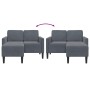 Sofá de 2 plazas con chaise longue en forma L gris oscuro 125cm de , Sofás - Ref: Foro24-4107070, Precio: 305,66 €, Descuento: %