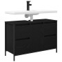 Mueble de lavabo con cajones roble negro 90x34,5x60 cm de , Tocadores de baño - Ref: Foro24-861887, Precio: 103,82 €, Descuen...