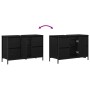 Mueble de lavabo con cajones roble negro 90x34,5x60 cm de , Tocadores de baño - Ref: Foro24-861887, Precio: 103,82 €, Descuen...