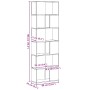 Librería/Biblioteca biombo roble negro 60x24x186 cm de , Librerías y estanterías - Ref: Foro24-862078, Precio: 92,17 €, Descu...