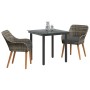 Conjunto de Comedor de Jardín 3 pcs Gris ratán sintético en Mesas de jardín | Comprar online en Foru.es