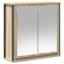 Mueble de baño de pared con espejo roble Sonoma 60x21x60 cm de , Tocadores de baño - Ref: Foro24-861898, Precio: 66,68 €, Des...