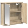 Mueble de baño de pared con espejo roble Sonoma 60x21x60 cm de , Tocadores de baño - Ref: Foro24-861898, Precio: 66,68 €, Des...