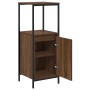 Mueble de baño con estantes roble marrón 36x35x95 cm de , Tocadores de baño - Ref: Foro24-861916, Precio: 52,59 €, Descuento: %