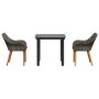 Conjunto de Comedor de Jardín 3 pcs Gris ratán sintético en Mesas de jardín | Comprar online en Foru.es
