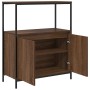 Mueble de baño con estantes roble marrón 76,5x35x95 cm de , Tocadores de baño - Ref: Foro24-861921, Precio: 79,22 €, Descuent...